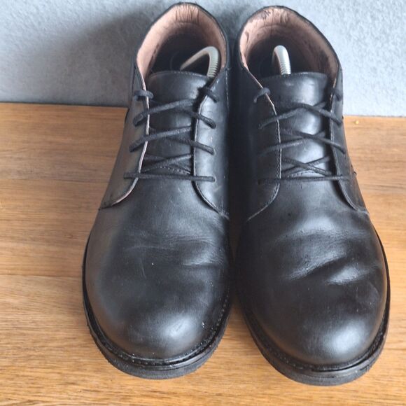 Dansko Mens 45 Jake Chukka Boots Shoes Black Calf Leather Lace Up 11.5 12 main image 8